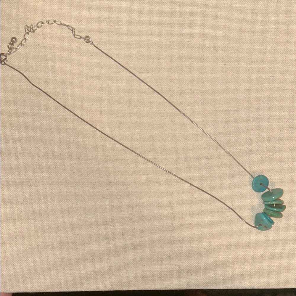 Elegant Silver and Blue Necklace
